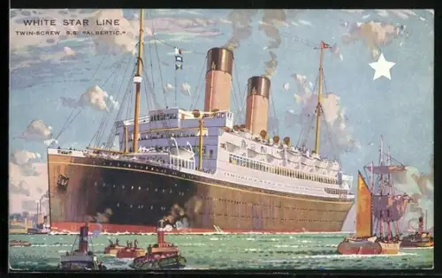 AK Passagierschiff SS Albertic der White Star Line
