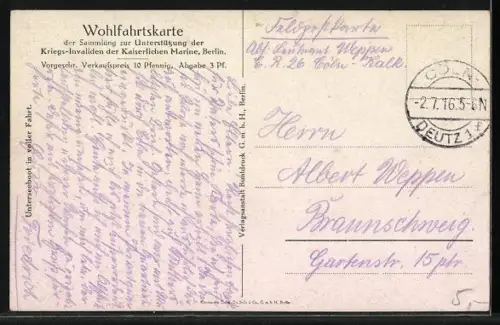AK Deutsches U-Boot in voller Fahrt