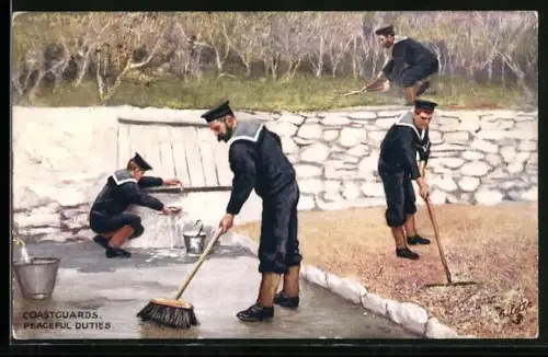 Künstler-AK Coastguards, Peaceful Duties