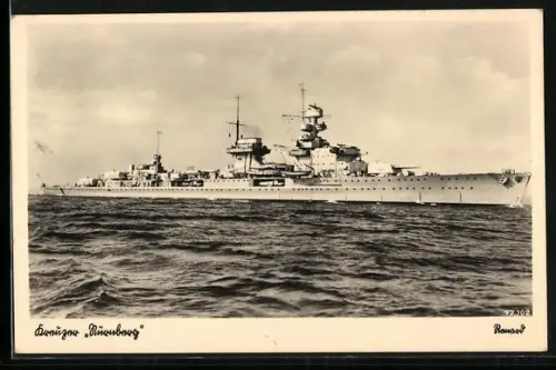 AK Kreuzer Nürnberg der Kriegsmarine