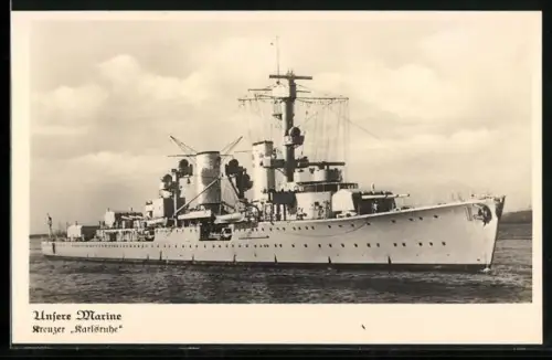 AK Kreuzer Karlsruhe der Kriegsmarine