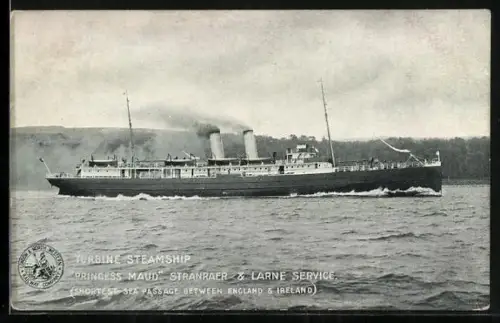 AK Passagierschiff Princess Maud, London & North Western Railway Company, Stranaer & Larne Service