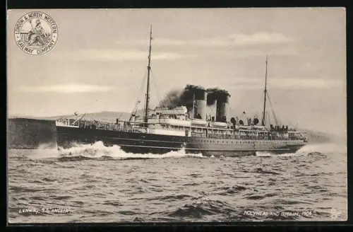 AK Passagierschiff SS Anglia in voller Fahrt