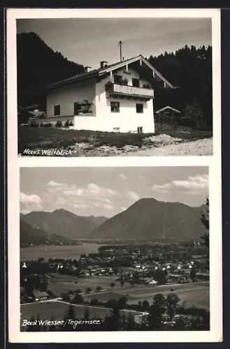 AK Bad Wiessee /Tegernsee, Hotel Haus Weitblick, Breitenbachtalstrasse 44 1/6, Panorama