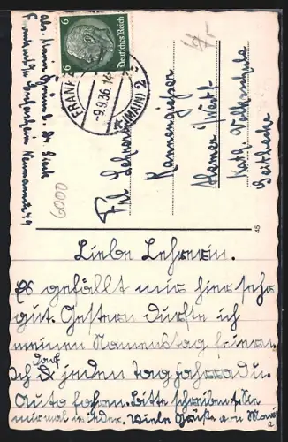 AK Alt-Frankfurt, Bendergasse mit Geschäften