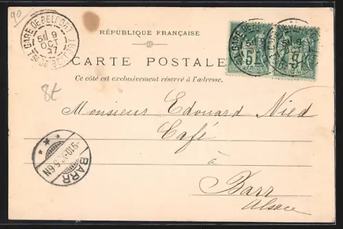 AK Belfort, Vue générale, Le Lion et Porte de Brisach