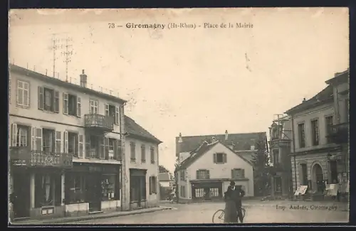 AK Giromagny /Ht-Rhin, Place de la Mairie