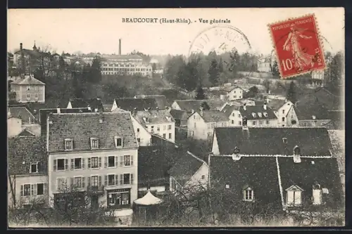 AK Beaucourt /Haut-Rhin, Vue générale