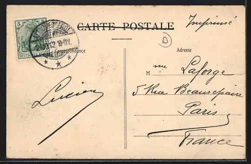 AK Montreux-Château, Baraque des Douaniers sur la route à la frontière franco-alsacienne