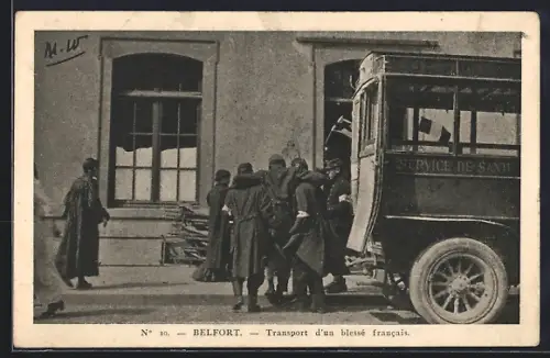 AK Belfort, Transport d`un blessé francais