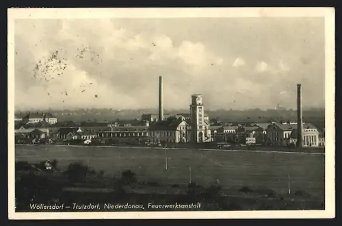 AK Wöllersdorf-Trutzdorf, Teilansicht, Feuerwerksanstalt
