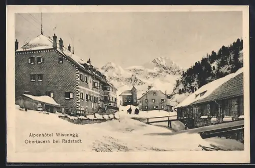 AK Obertauern, Alpenhotel Wisenegg im Winter