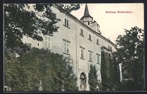 AK Grafenstein, Schloss Grafenstein, Teilansicht mit Turm u. Eingangsportal
