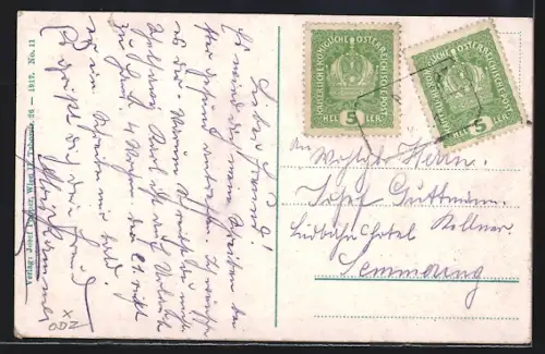 AK Pottendorf, Schloss Esterhazy, Kirchenplatz, Franz Josef I. Denkmal, Hennebergplatz