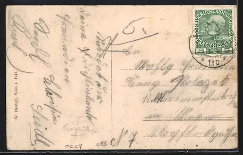 AK Maria-Brunn, Ortspanorama mit Kirche, im Rahmen, Blumen