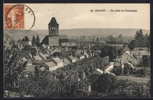 AK Cravant, Vue prise de Champagne