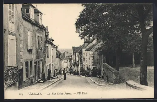 AK Vézelay, La Rue Saint-Pierre