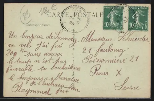 AK Sormery, Route de Fays avec des habitants posant dans la rue