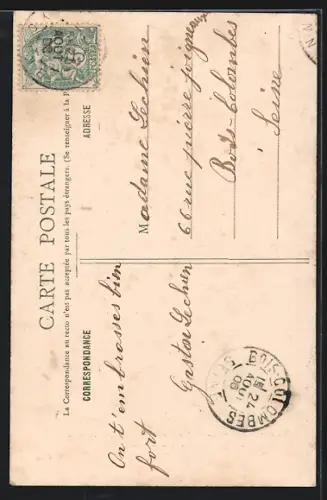 AK Auxerre, Percement de la Rue Soufflot, Vue prise des Promenades, La Salle des Fêtes