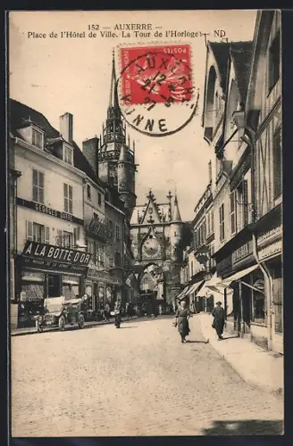 AK Auxerre, Place de l`Hôtel de Ville, La Tour de l`Horloge