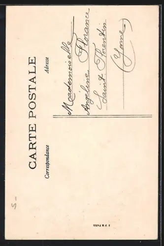 AK Sens, Rue de la République avec bâtiments historiques et passants