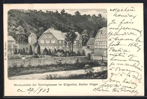 AK Wermelskirchen, Dabringhausen, Markusmühle im Eifgenthal