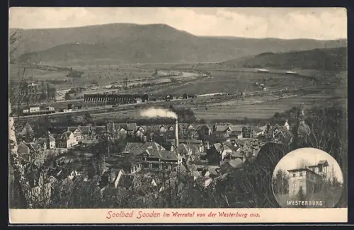 AK Bad Sooden, Totalansicht von der Westerburg aus gesehen