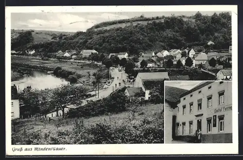 AK Minden / Sauer, Gasthof Franz Ferring, Teilansicht vom Ort