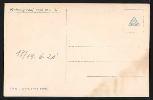 AK Feldberg, Hotel Feldbergerhof