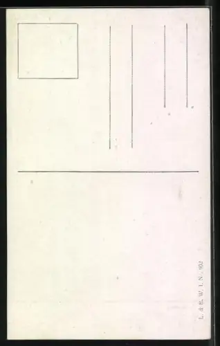 AK Szene aus Goethes Faust, Faust läuft Gretchen hinterher