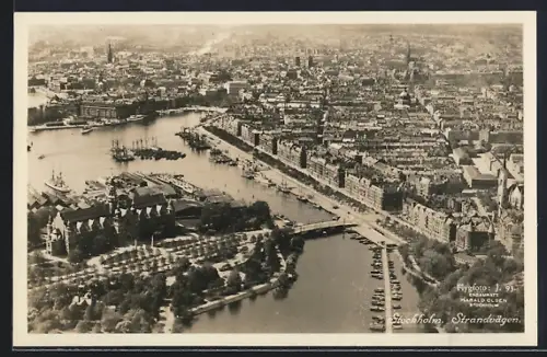 AK Stockholm, Strandvägen, Flygfoto