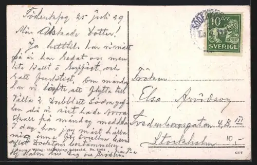 AK Söderköping, Gasthof mit Garten