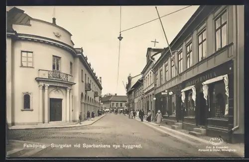 AK Falköping, Storgatan vid Sparbankens nya byggnad