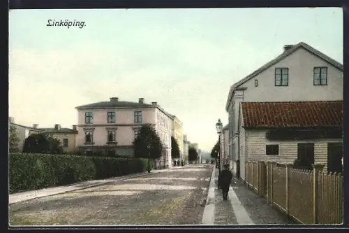 AK Linköping, Strassenpartie mit Gebäudeansicht