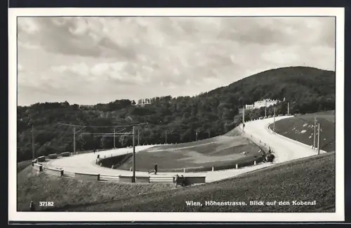 AK Wien, Höhenstrasse mit Blick auf den Kobenzl