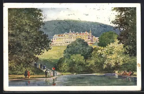 Künstler-AK Wien, Schlosshotel Kobenzl