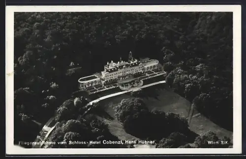 AK Wien, Fliegeraufnahme vom Schloss-Hotel Cobenzl, Bes. Hans Hübner