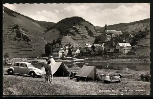 AK Beilstein /Mosel, Blick vom Zeltplatz