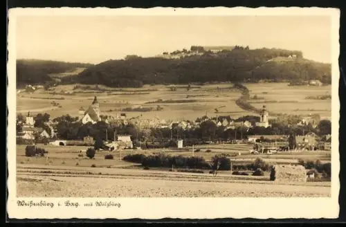 AK Weissenburg / Bayern, Ortsansicht mit Wülzburg