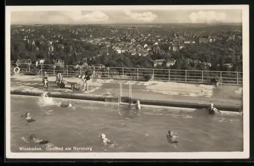 AK Wiesbaden, Opelbad am Neroberg