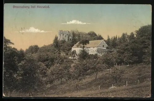 AK Rengsdorf, Braunsberg mit Ruine