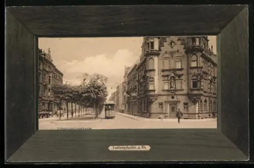 AK Ludwigshafen / Rhein, Strassenbahn in der Prinzregentenstrasse
