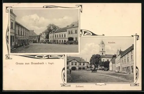 AK Brambach i. Vogtl., Zollamt und Kirche