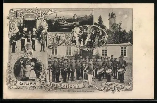 AK Kaufbeuren, Volksfest Tänzelfest, Knaben in Uniform