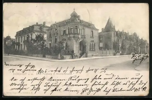 AK Höchst a. M., Ecke Feldberg u. Meisterstrasse