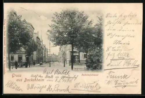 AK Bockenheim, Passanten in der Bahnhofstrasse
