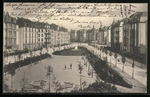 AK Frankfurt-Westend, Strasse auf der Körnerwiese