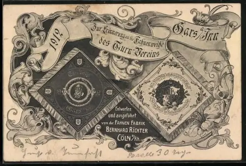 AK Gars a. Inn, Erinnerung an die Fahnenweihe des Turn-Vereins 1912