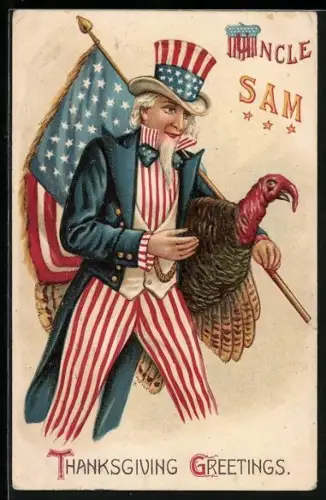 AK Uncle Sam grüsst zu Thanksgiving