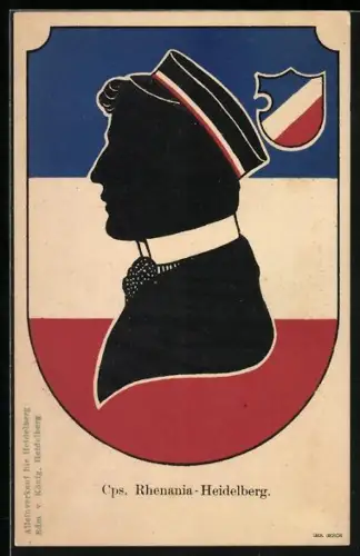 AK Heidelberg, Cps. Rhenania, Studentenwappen und Profil
